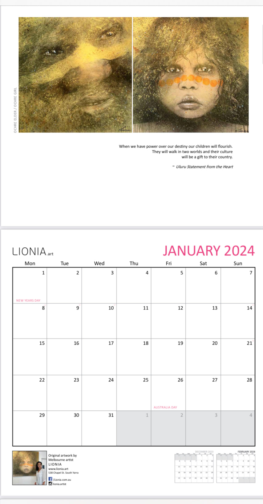 2024 - Art Calendar. SOLD OUT Your personal art show and organiser.