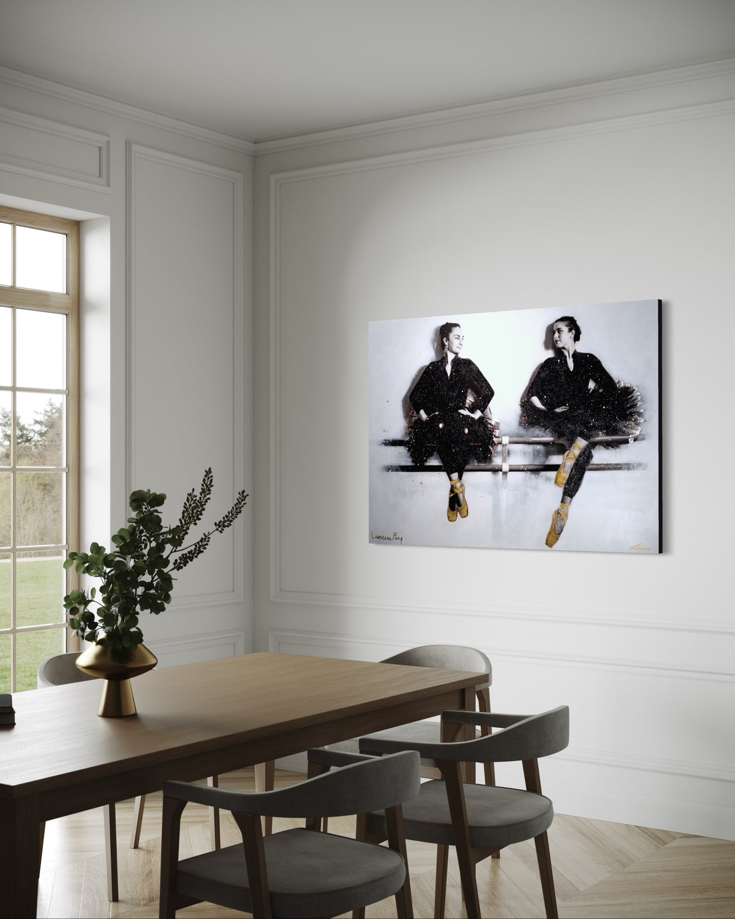 Ballet Class / Sitting ballerinas - by Laurence and Lionia