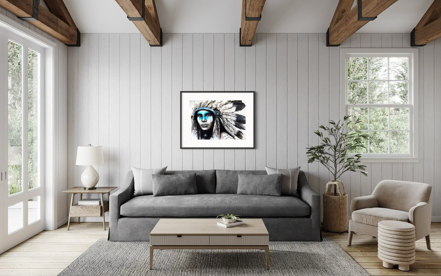 Blue Chief - Native Indian portrait. Limited Edition