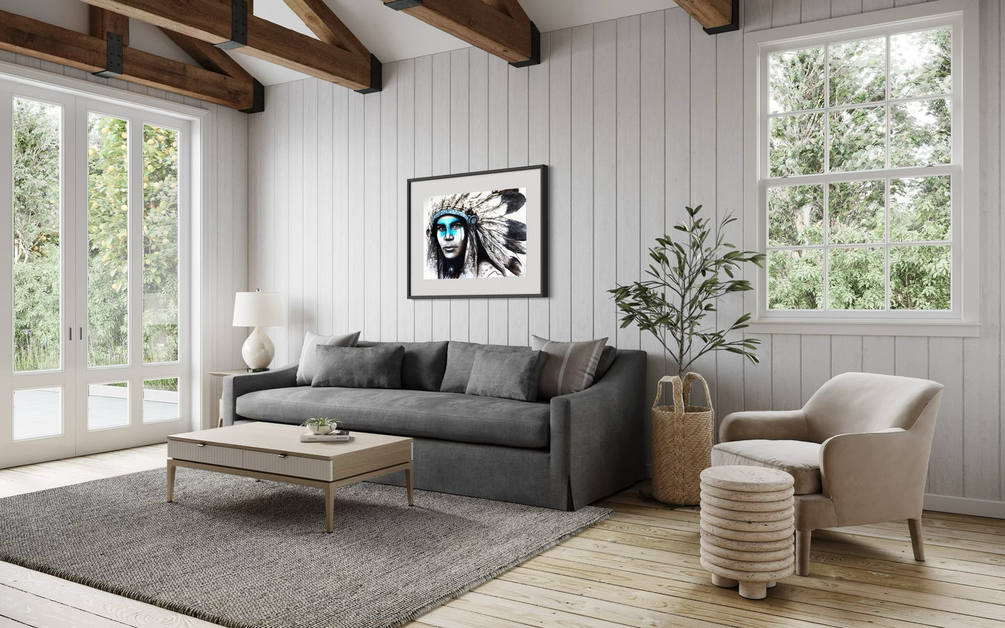 Blue Chief - Native Indian portrait. Limited Edition
