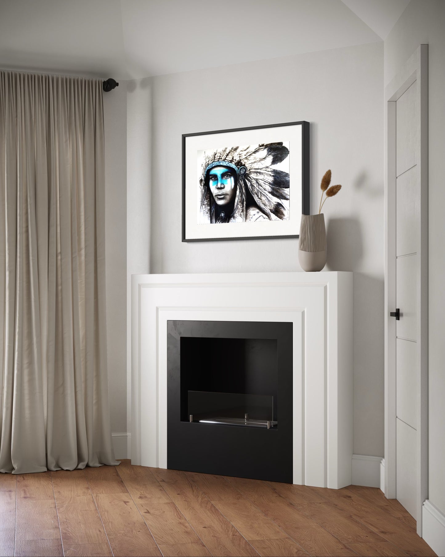 Blue Chief - Native Indian portrait. Limited Edition