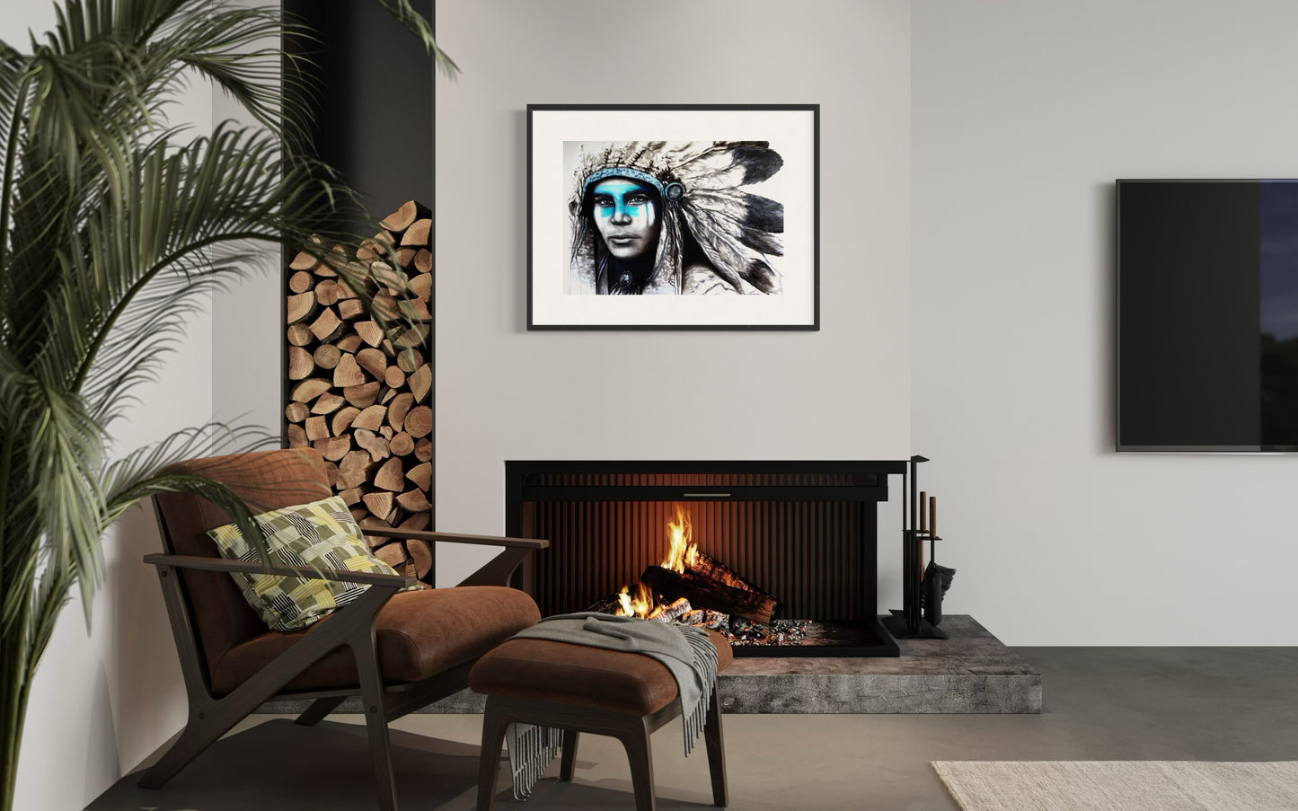 Blue Chief - Native Indian portrait. Limited Edition
