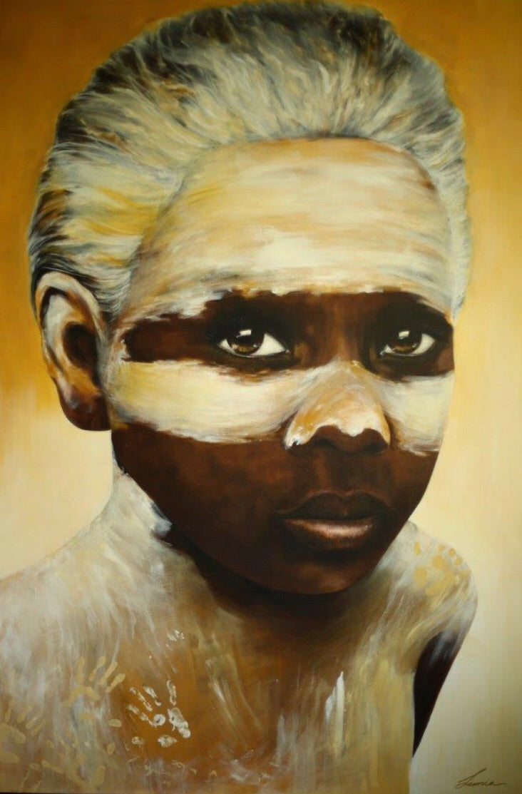 Ochre Boy - Aboriginal boy artwork. Limited Edition