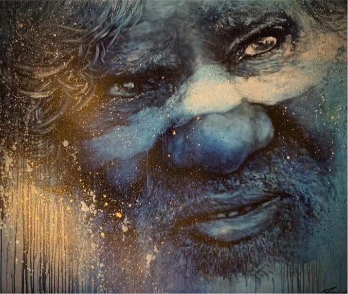 Blue Wisdom / Gold Dust Deluxe - Sold. Enquire to get a custom work.