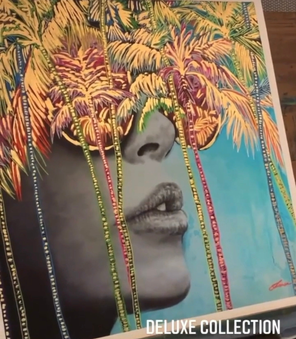 Miami, Gold Deluxe - SOLD. Enquire to get a custom work.