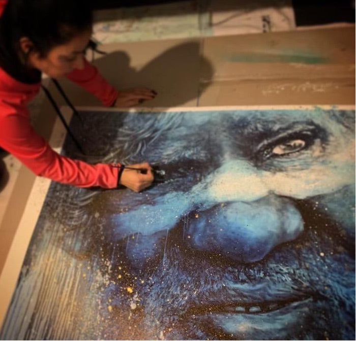 Blue Wisdom / Gold Dust Deluxe - Sold. Enquire to get a custom work.