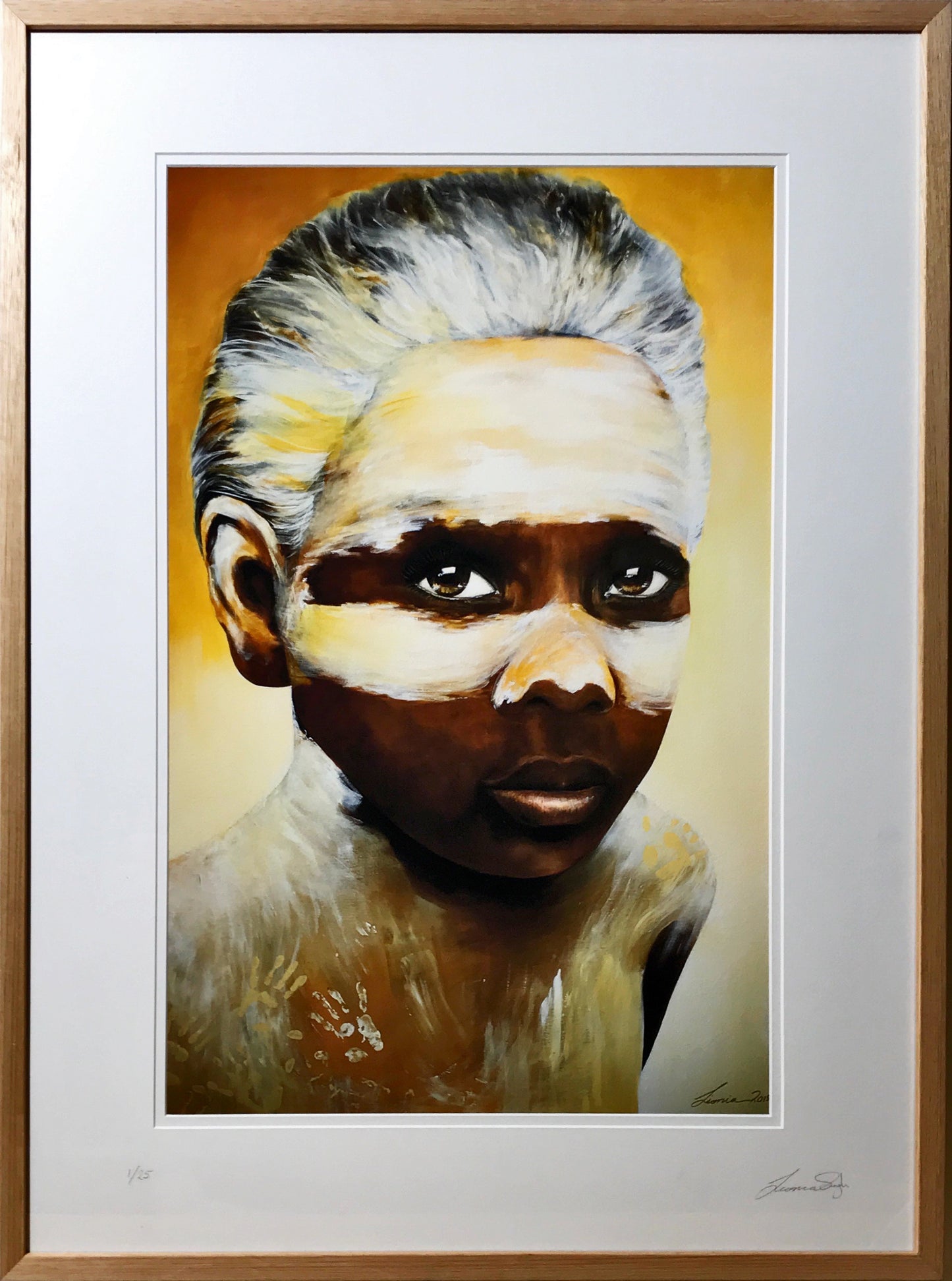 Ochre Boy - Aboriginal boy artwork. Limited Edition