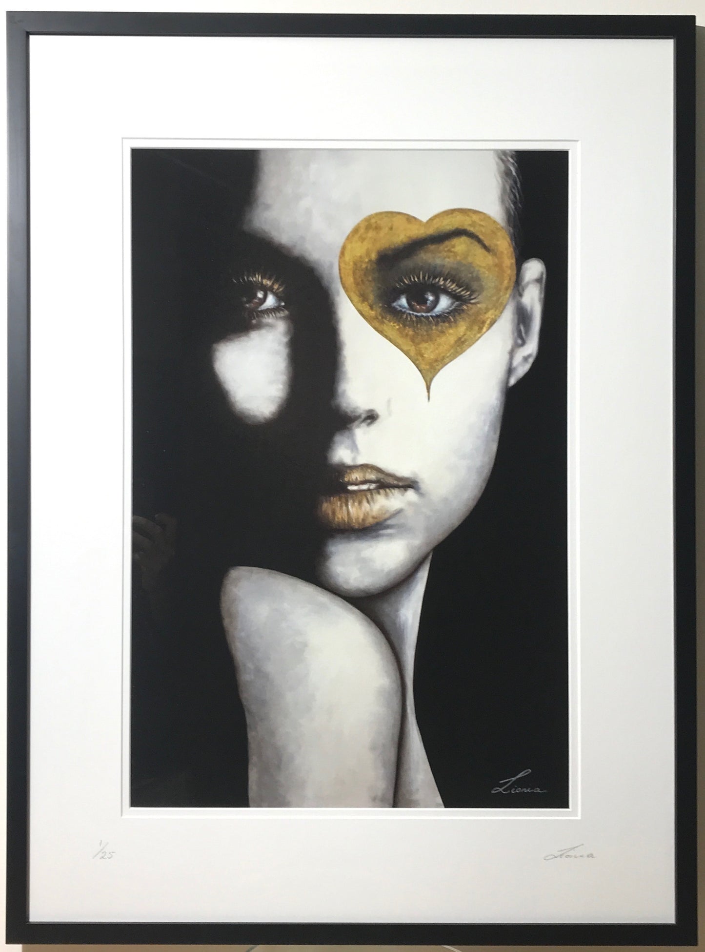 Inner Gold - Black & White Girl portrait. Limited Edition Print