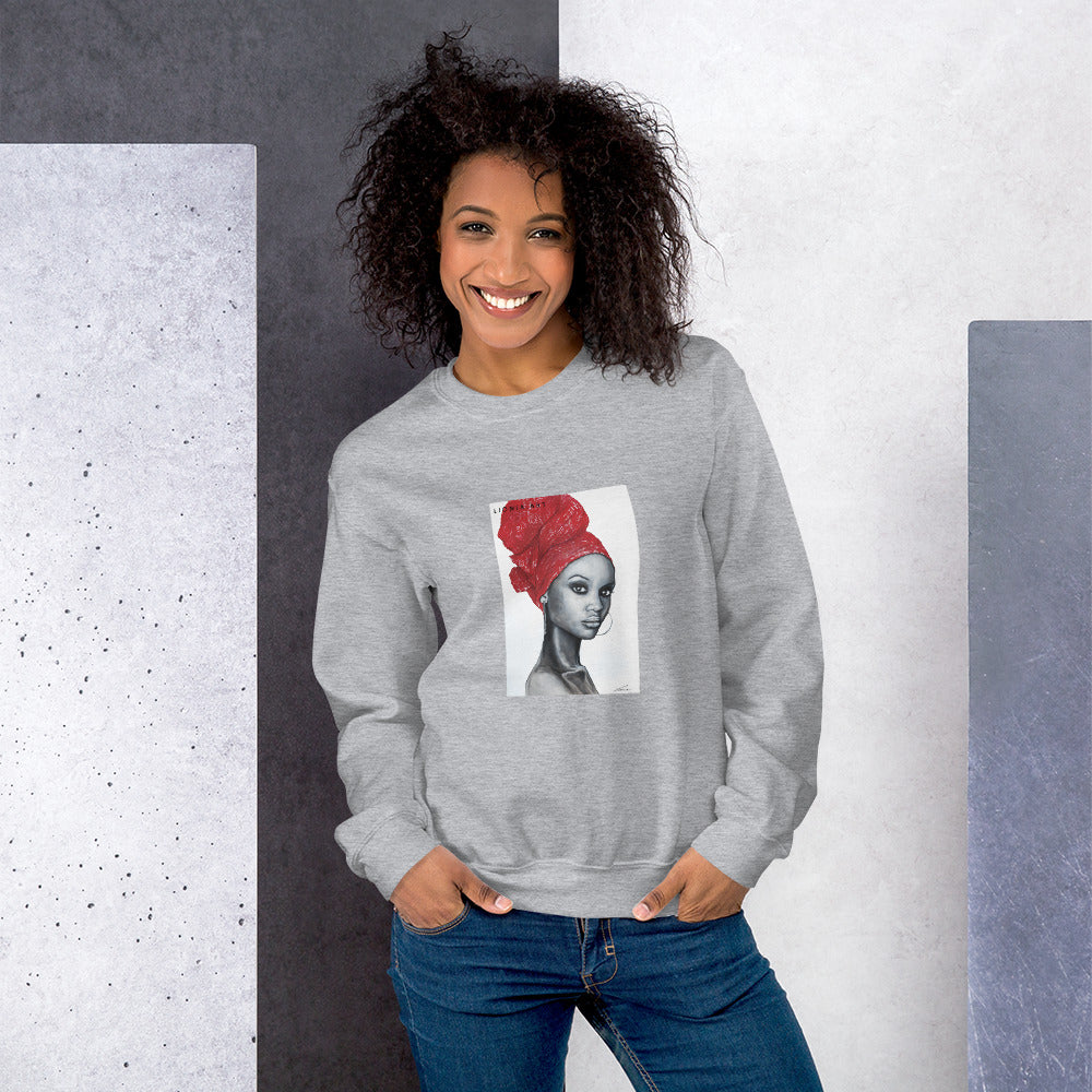 African Pride Red art by Lionia Unisex Sweatshirt