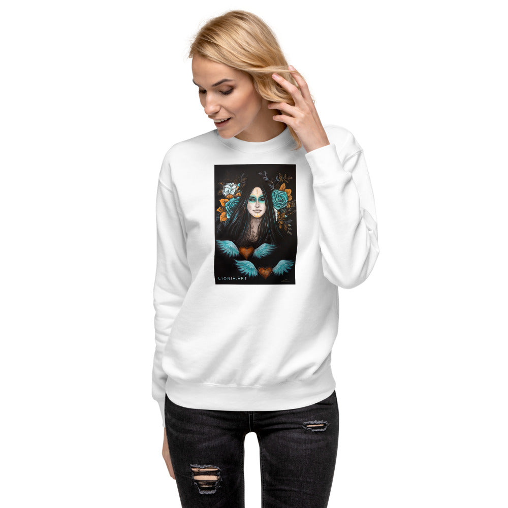 Unisex Fleece Pullover KEEPER OF GOLDEN HEARTS by LIONIA