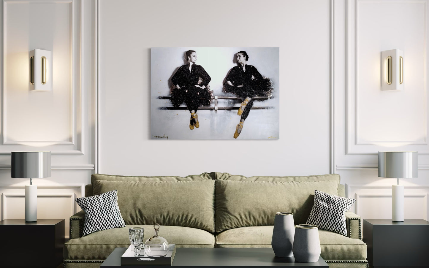 Ballet Class / Sitting ballerinas - by Laurence and Lionia