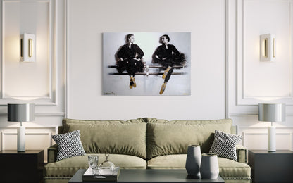 Ballet Class / Sitting ballerinas - by Laurence and Lionia