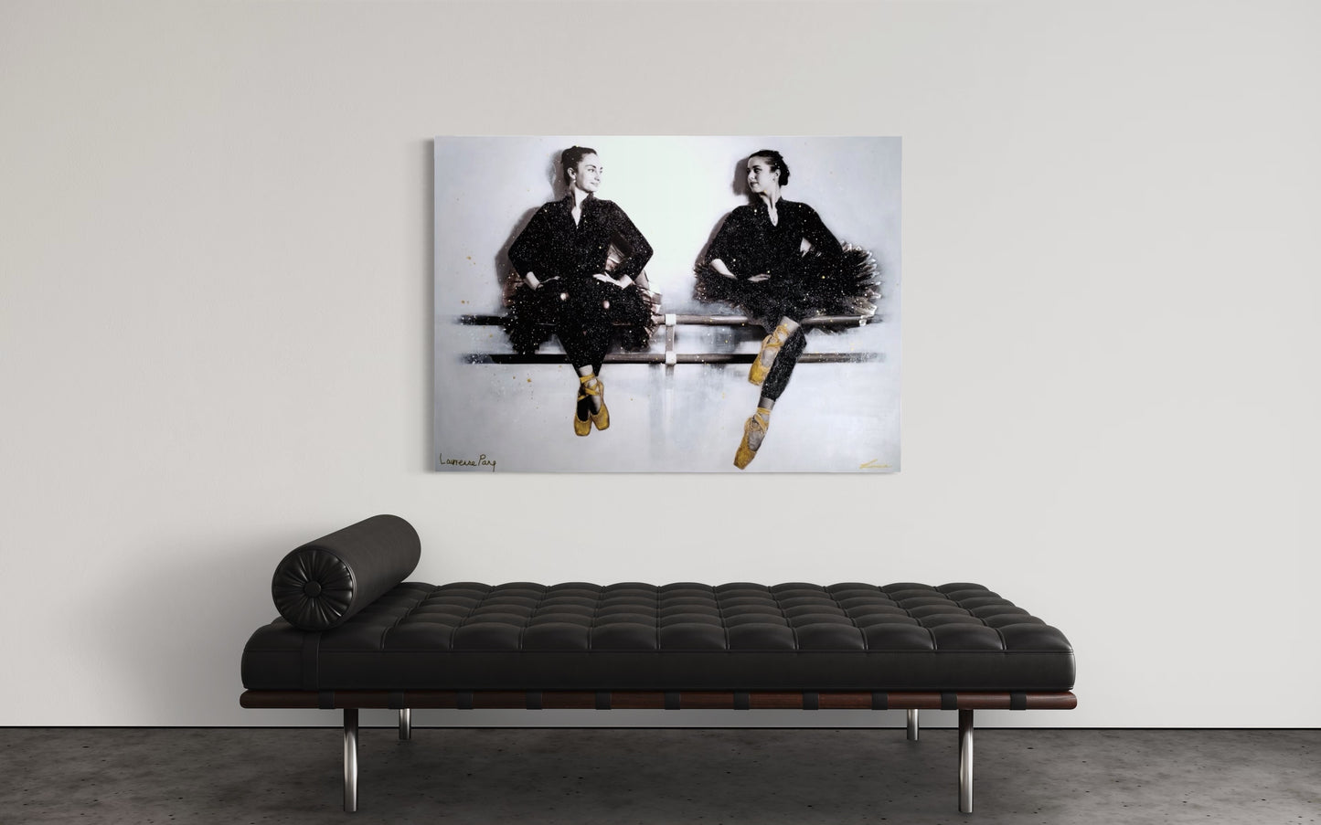 Ballet Class / Sitting ballerinas - by Laurence and Lionia