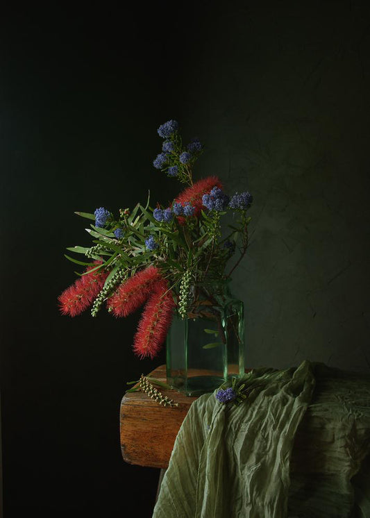 Still Life with a Bottlebrush - by Irina Denisova