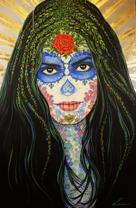 Alma - Mexican day of the dead portrait art. Limited Edition