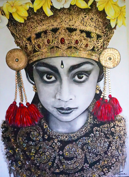 Bali Gold - Portrait with gold highlights. Limited Edition