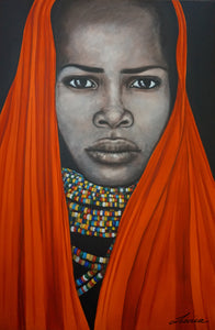 Beads of Hope - portrait African woman. Limited Edition print