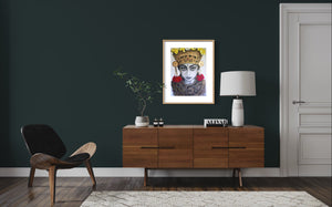 Bali Gold - Portrait with gold highlight. Limited Edition print - framed / unframed