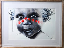 Red Heart. Aboriginal child. Ltd Edition Print - framed / unframed