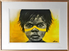 Dreamtime Boy - indigenous Australian portrait. Limited Edition giclee' print - framed or unframed