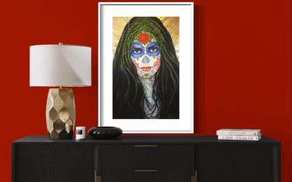 Alma - Mexican day of the dead portrait art. Limited Edition