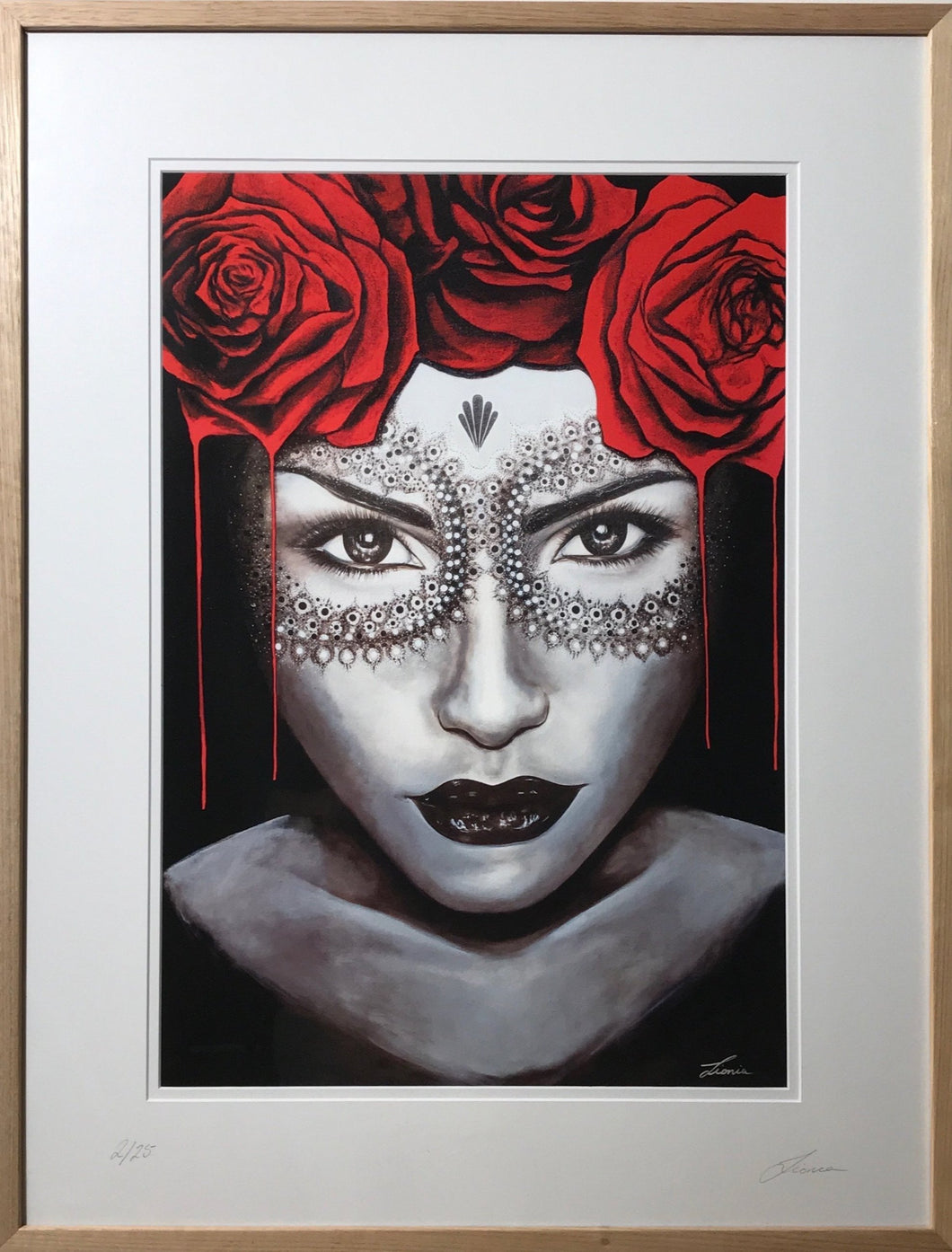Fuego - Spanish girl portrait. Limited Edition giclee' art print - available framed and unframed