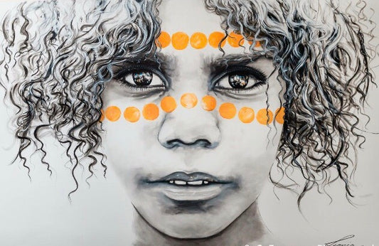 Alkira - Australian Aboriginal child portrait. Limited Edition