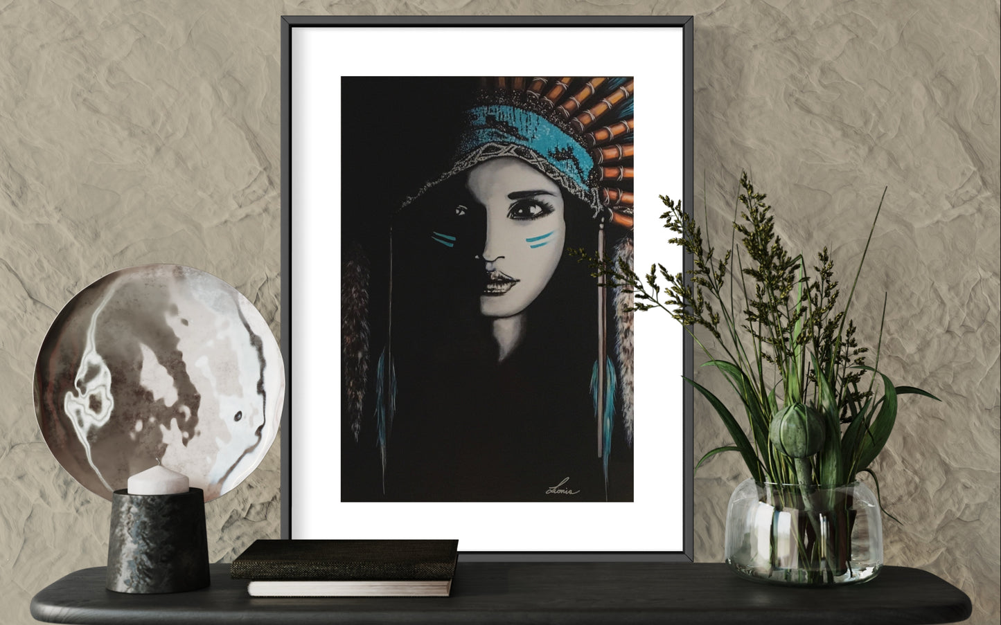 She Wolf - Native American Indian girl. Limited Edition