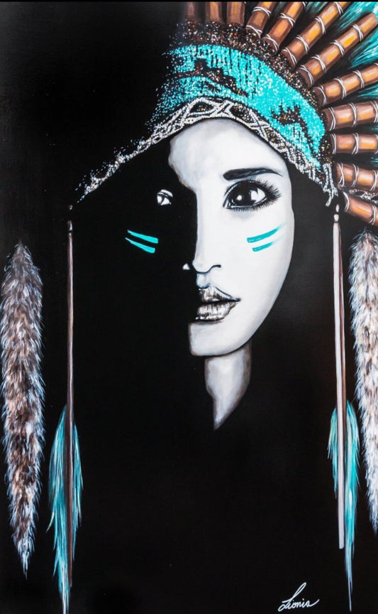 She Wolf - Native American Indian girl. Limited Edition