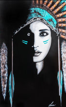 She Wolf - Native American Indian girl. Ltd Ed Print - framed / unframed