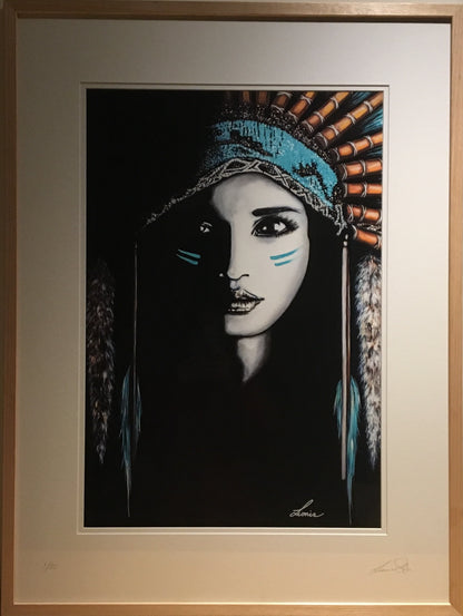 She Wolf - Native American Indian girl. Limited Edition