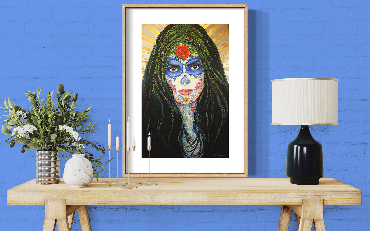 Alma - Mexican day of the dead portrait art. Limited Edition