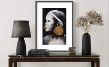 African Gold. Portrait art with gold. Limited Ed Print - framed or unframed