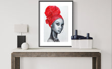 Angola Red - African woman Portrait art Print - available framed and unframed