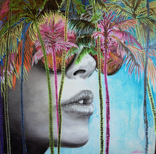 Miami - Portrait of Miami lifestyle girl.  Art Print - available Framed and unframed